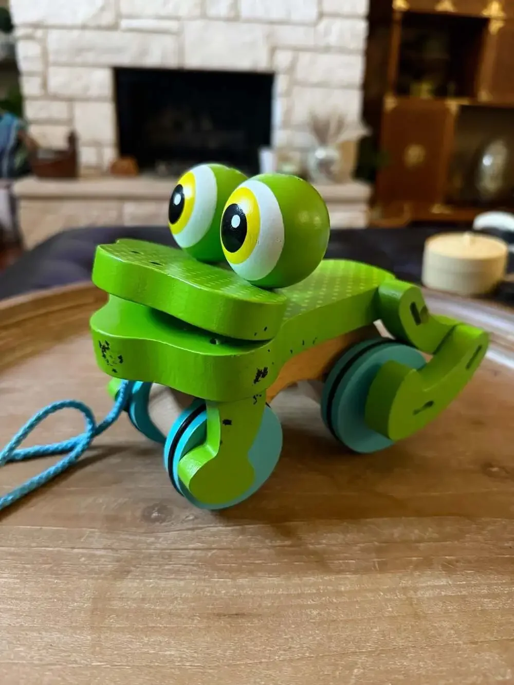 Melissa & Doug Green Wooden Frolicking Frog